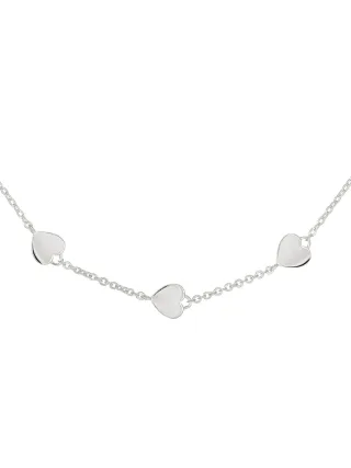 cai Halskette 925 Sterling Silber rhodiniert Herzen