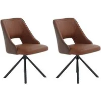 Jockenhöfer Gruppe Drehstuhl Milo (Set, 2 St) (Set, 2 St), Echtleder, inklusive Drehfunktion (360), bis 150kg belastbar