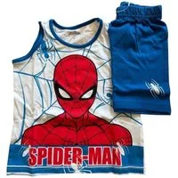 Spiderman Pyjama Kurzer Jungen-Pyjama "Spiderman", hellblau oder dunkelblau, Gr. (Set, 2 tlg., Set bestehend aus Oberteil und Hose)