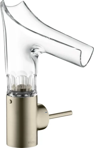 Hansgrohe Waschtischarmatur Axor Starck V Brushed Nickel Facettenschl. 12123820