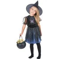JADEO Kostüm Bezaubernde Spinnen-Magierin Halloweenkostüm für Mädchen Hexe