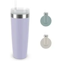 Emsa Isolierflasche Travel Mug Cool³, 3 Deckelpositionen, für gängige Autohalterungen, inkl. Strohhalm