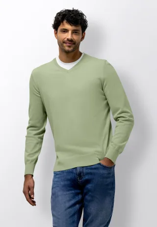 State of Art - Fein gestrickter Pullover mit V-Ausschnitt - Gr. - L