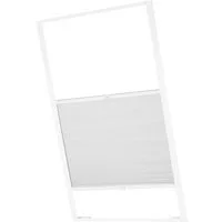 ventanara Dachfensterplissee Dachfenster passend für Velux Fenster Weiß Verdunkelung MK08