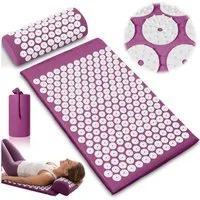 AKKEE Akupressurmatte Akupressur Set mit Akupressurkissen Massagematte 67 x 41 cm