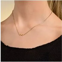Adelia´s Kette ohne Anhänger Halskette – Ankerkette Unendlichkeitszeichen aus Edelstahl 43 cm, Perfekt zum Verschenken an besondere Menschen
