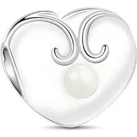 Gnoce Bead Gnoce Charm Eleganzes Herz BUC031 Silber