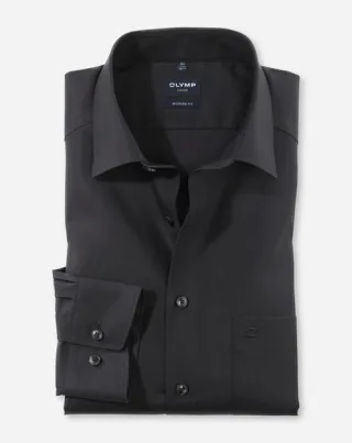 OLYMP - Modern Fit: Businesshemd schwarz - Gr. - 38