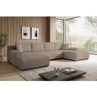 storez24 Ecksofa Ellen U, mit Bettkasten und Schlaffunktion, Cordstoff, U-Form, bequem