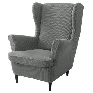 Kaket Ohrensessel, Dunkelgrau, Textil, 85x90 cm, Wohnzimmer, Sessel, Ohrensessel