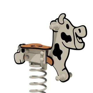 Professionelle Federwippe Kuh Milkey für Spielplatz - Vandalismusbeständiges Spielgerät aus HDPE für Kinder ab 3 Jahren - Robust & Langlebig Wickey