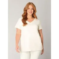 Base Level Curvy V-Shirt mit Stretch