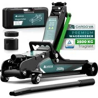 CargoVA® Rangierwagenheber Hydraulischer Wagenheber 2,5T inkl. 2 Gummiauflagen, TÜV zertifiziert, max. Hubhöhe: 38 cm, Wagenheber-Set, Wagenheber-Set inkl. Gummiauflagen, bis 2,5t, TÜV & GS geprüft