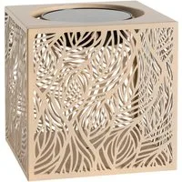 Dehner LED Solarleuchte Olea, Solar-Laterne, B20 x H20 x T20 cm, Metall & Kunststoff, Warmweiß, Dämmerungssensor, Solar