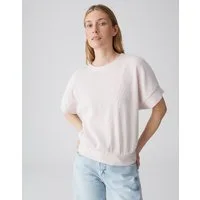 OPUS Sweatshirt Modernes Sweatshirt mit feinen Rippstreifen Zweifarbiges Muster, weicher Griff, leichte Elastizität