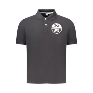 North Sails Schwarzes Baumwoll-Herren-Polo