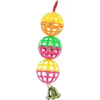 DUVO+ Vogelspielplatz Duvoplus Vogelspielzeug Spielbälle mit Glöckchen