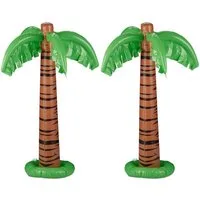relaxdays Aufblasbares Partyzubehör Aufblasbare Palme 2er Set