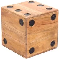 CREEDWOOD Hocker HOLZ WÜRFEL TISCH "GAME 25", Massivholz, 25cm, Blumenhocker Würfel O