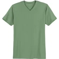 redfield V-Shirt Redfield V-Neck T-Shirt Übergröße salbeigrün Quentin