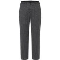 Karlowsky Fashion Arbeitshose KARLOWSKY Herren Schlupf/ Kochhose CARLO Schwarz Nadelstreifen
