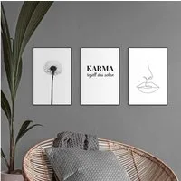 Reinders! Wandbild Wandbilder Set Modern Art Pusteblume - Linienzeichnung - Stylisch, Kunst (3 St)
