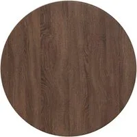 vidaXL Tischplatte Tischplatte Ø 70 x 1,5 cm Rund Holzwerkstoff Braun Eichen-Optik (1 St)