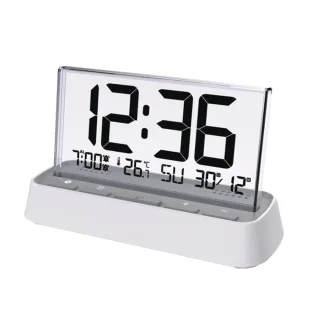 3572 Multifunctional Digital Alarm Clock Large LCD Screen Display Dual Alarm Temperature Humidity Backlight for Bedroom