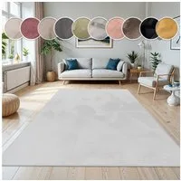Paco Home Fellteppich Kunstfell Soft 380, rechteckig, Höhe: 14 mm, Langflor, Kuschelteppich - besonders weich, Uni-Farben