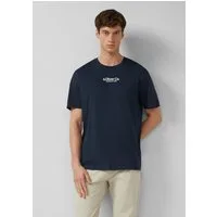 s.Oliver Kurzarmshirt T-Shirt T-Shirt mit Crew Neck und Logoprint