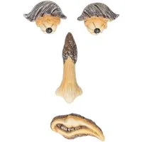 relaxdays Gartenfigur Baumgesicht 4-teilig