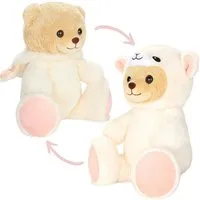 BRUBIES Kuscheltier Teddy Schaf - 25 cm Teddybär im Schafkostüm mit Kapuze (Plüschtier für kuschelige Abenteuer, 1-St), Kuscheltier Geschenk für Kinder