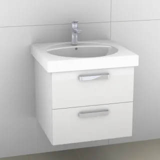 Artiqua 413 Waschtischunterschrank für Preciosa 253200, 253220 Weiß Hochglanz, 413-WU2L-K35-7016-68 413-WU2L-K35-7016-68
