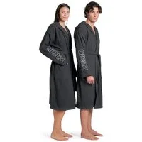 Arena Bademantel arena Unisex Zeppelin Bademantel, Midilänge, Baumwolle, Kapuze, Gürtel, Schwimmbad, Sauna, Baumwolle, Unisex, weich, bequem, Kapuze, leicht