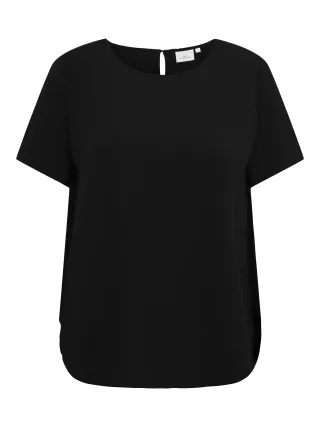 ONLY CARMAKOMA - CARVICA S/S TOP WVN NOOS Black - Gr. - 52