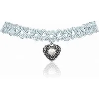 LUISIA® Kette mit Anhänger LUISIA® Spitzen Kropfband 'Malina' mit Herzanhänge