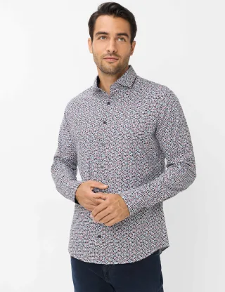 Brax Herren Hemd Style HAROLD iced lavender, helles lila, Gr. S