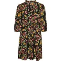 Vero Moda Midikleid Olivia (1-tlg) Drapiert/gerafft