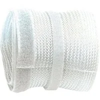 RICOO Geflechtschlauch Kabelschlauch mit Klettverschluss 2 Meter kürzbar Z9085W-2 (1-St), Kabelschlauch Kabelmanagement Kabelkanal flexibel Klettverschluss 2m