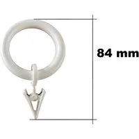 rewagi Gardinenring Gardinenringe mit Klammern 10er-Set Weiß Ø55/39 mm Made in Germany, Gardinen, Gardinenschienen, Gardinenstangen, Innenlaufsysteme, Vorhänge, (10-St), Stabile Gardinenringe mit Klammern im 10er-Set – Made in Germany