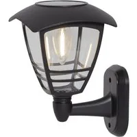 STAR TRADING LED Solarleuchte Solar-Wandleuchte Felix, Tageslichtsensor, LED fest integriert, Warmweiß, Wandlaterne mit Filament-LED, 10 lm, Dämmerungssensor