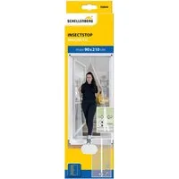 SCHELLENBERG Insektenschutz-Vorhang "Insect Stop Magnetic", Magnetvorhang für Balkontür und Terrassentür, Fliegengitter ohne bohren, 90 x 210 cm oder 120 x 240 cm, weiß