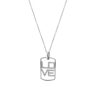 Orphelia Damen-Anhänger Sterling-Silber 925 mit Kette – Weiß ZH-4368
