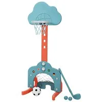 COSTWAY Basketballkorb 3 in 1, höhenverstellbar mit Bälle