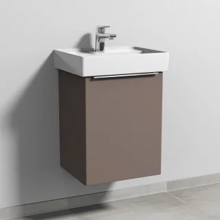 Sanipa 3way Waschtischunterbau zu Villeroy & Boch Collaro Waschtisch mit 1 Tür, Taupe-Matt UP8311T