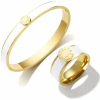 ROUGEMONT Schmuckset Damen Schmuckset Armreif und Ring-Edelstahl-moderner Sommer Schmuck, Wasserfest
