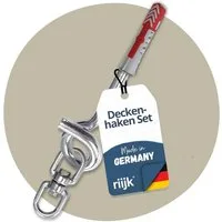 riijk Schraubhaken Wandhaken Hängesessel mit Drehwirbel Dübel für Hängematte Boxsack, (Set, 1 St., Deckenhaken, Drehwirbel, Dübel), Deckenhalter 360° Yogatuch
