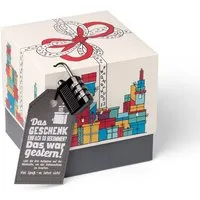 SURPRISA Geschenkbox Rätzel Geschenkbox, Geldgeschenk Verpackung & Gutschein Geschenk Box (inkl. 3-stelligem Zahlenschloss), Geschenkkarton Geschenkrätsel, 12,5 x 12,5 x 12,5 cm, farbig