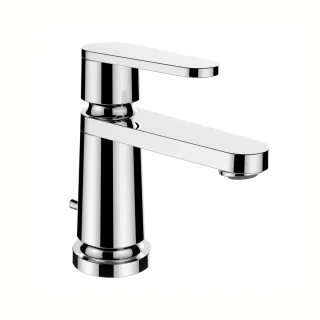 LAUFEN Waschtischarmatur THE NEW CLASSIC Festauslauf Ausladung 105 mm mit Ablaufventil chrom HF900501100000