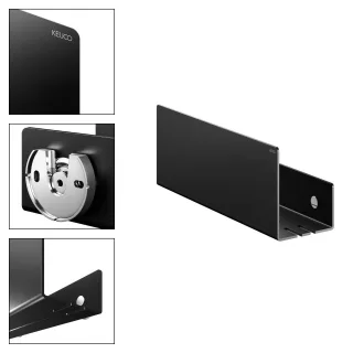 Keuco Duschablage 24952, 24952370000, schwarz matt 24952370000